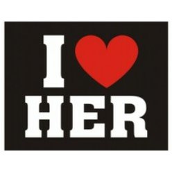 Nálepky na boty 2 ks - "I LOVE HER"
